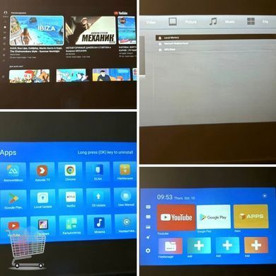 Портативный проектор P30 4K для дома &bull; Смарт проектор с Android 11 Bluetooth, Wi-Fi HDMI и USB для кинотеатра и игр