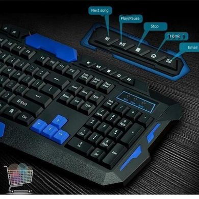 Комплект Беспроводная игровая Bluetooth клавиатура + Мышь UTM HK-8100 с подсветкой