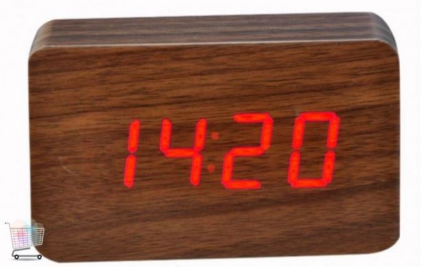 Настільний електронний годинник WOODEN CLOCK VST 863-1