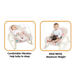 Шезлонг для новонароджених Happy Baby YK7007A різнокольоровий X-640 &bull; Дитяче крісло-гойдалка з вібрацією, дугою з іграшками, регульованим нахилом спинки та ременями безпеки