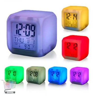 Электронные часы с RGB подсветкой Хамелеон CX 508 с встроенным термометром и будильником