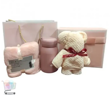 Праздничный комплект  Simple Life ∙ Подарочный набор (термокружка, полотенце, игрушка)