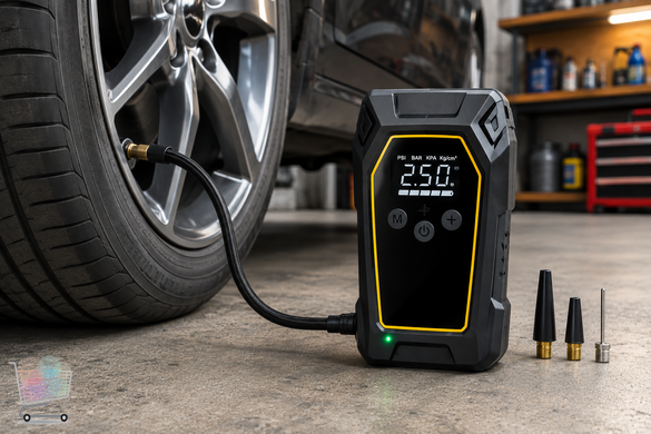 Пускозарядное устройство K5 4000A &bull; Автомобильный Jump Starter 12V с компрессором 150 PSI, Power Bank 16000 мАч и LED-фонарем