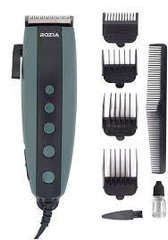 Машинка для стрижки волос Rozia HQ-351 с насадками, ножницами и расческой Машинка проводная электрическая от сети