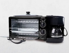 Электрическая духовка RAF R.5308B Духовой шкаф с встроенной кофемашиной кофеваркой и сковородой гриль 3 в 1