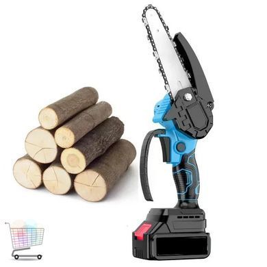 Аккумуляторная цепная мини пила Chain Saw 6 48V с 2 аккумуляторами в колмпекте DUC155