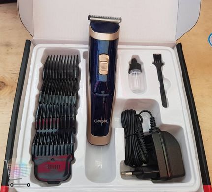 Машинка для стрижки волосся GEMEI GM6005 з насадками, живлення від акумулятора та від мережі