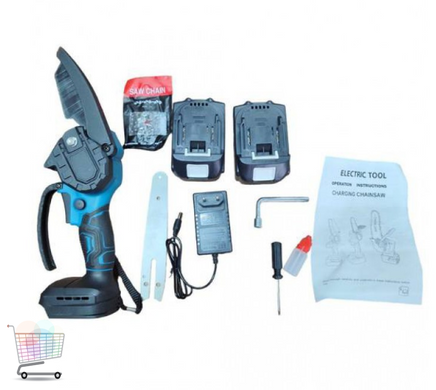 Аккумуляторная цепная мини пила Chain Saw 6 48V с 2 аккумуляторами в колмпекте DUC155