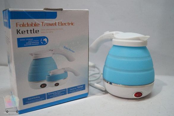 Портативний дорожній міні-чайник електричний / Складаний силіконовий чайник Foldable Kettle