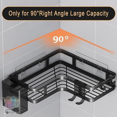 Кутові полиці для ванної Corner Shower Caddy ∙ Економія місця та захист від вологи ∙ Прочні алюмінієві полиці Corner Shower Caddy з дренажем