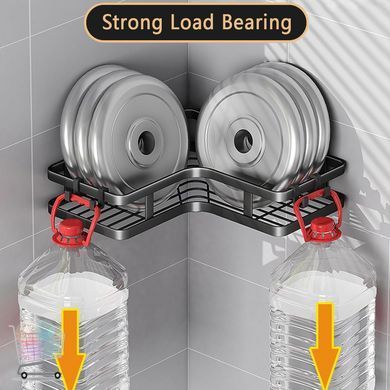 Кутові полиці для ванної Corner Shower Caddy ∙ Економія місця та захист від вологи ∙ Прочні алюмінієві полиці Corner Shower Caddy з дренажем