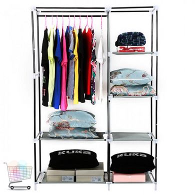Тканинна шафа для речей Storage Wardrobe 88105 складаний гардероб 2 секції, 105 х 45 х 170 см