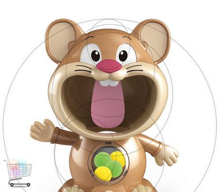 Повітряний тир "Мишеня" Інтерактивна гра для дітей Joy Acousto-Optic Hamster 1970A