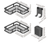 Кутові полиці для ванної Corner Shower Caddy ∙ Економія місця та захист від вологи ∙ Прочні алюмінієві полиці Corner Shower Caddy з дренажем