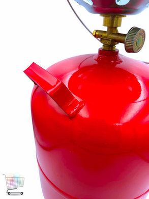 Побутовий газовий комплект 12 л з балоном і пальником 22 см &bull; Туристичний набір 2200 Вт для дачі, кемпінгу, літньої кухні та автономного приготування їжі