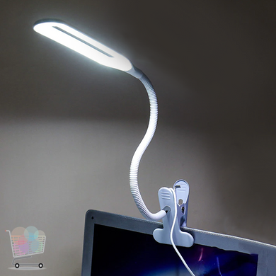 Гибкая настольная светодиодная USB лампа на прищепке 24LED