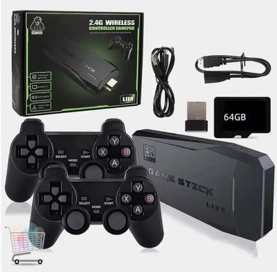 Ретро ігрова приставка Data Frog Y3 Lite 64GB з HDMI і 4K &bull; Game Stick з 10 000 вбудованими іграми та 2 бездротовими джойстиками для телевізора