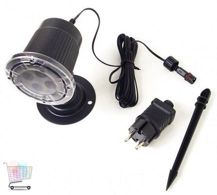 Новогодний светодиодный лазерный проектор с картинками влагозащищенный уличный и для дома