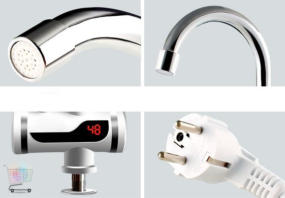 Проточний водонагрівач з душем Water Faucet & Shower · Кран - бойлер миттєвого нагрівання води з LCD дисплеєм