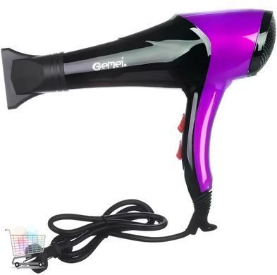 Фен для волос GEMEI GM-1766 4000W с ионизацией и функцией холодного обдува для профессиональной быстрой сушки &bull; Профессиональный фен GEMEI для укладки и сушки волос