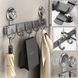 Навесная вешалка Storage rack AND 101-20  &bull; Металлический дверной органайзер ЛОФТ для одежды, полотенец, сумок и аксессуаров