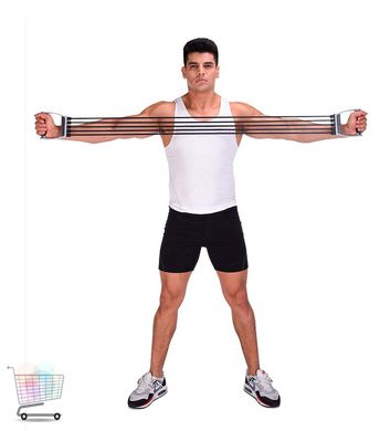 Эспандер грудной плечевой резиновый тренажер для плечей и спины Profi