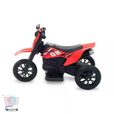 Дитячий електричний мотоцикл Cool Mountain 26X-130 червоний з батьківським пультом &bull; Акумуляторний електромотоцикл для дітей 2&ndash;5 років Cool Mountain 26X-130 з LED, музикою та USB червоний