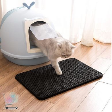 Гигиенический коврик для кошачьего туалета, 40х50 см · Водонепроницаемая моющаяся подстилка под лоток