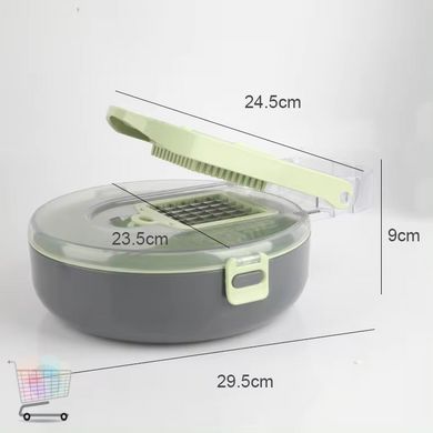 Овощерезка - слайсер Vegetable Cutter 10 в 1 с корзиной-друшлагом и 6 насадками для нарезания овощей и фруктов