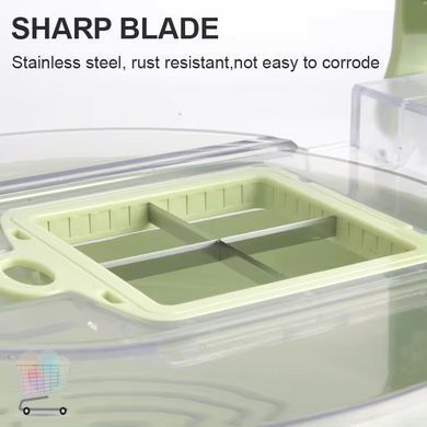 Овощерезка - слайсер Vegetable Cutter 10 в 1 с корзиной-друшлагом и 6 насадками для нарезания овощей и фруктов