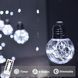 Декоративная гирлянда RD-070 штора LED белое свечение ∙ Гирлянда-штора RD-070 с шарами шарик в шарике LED белая