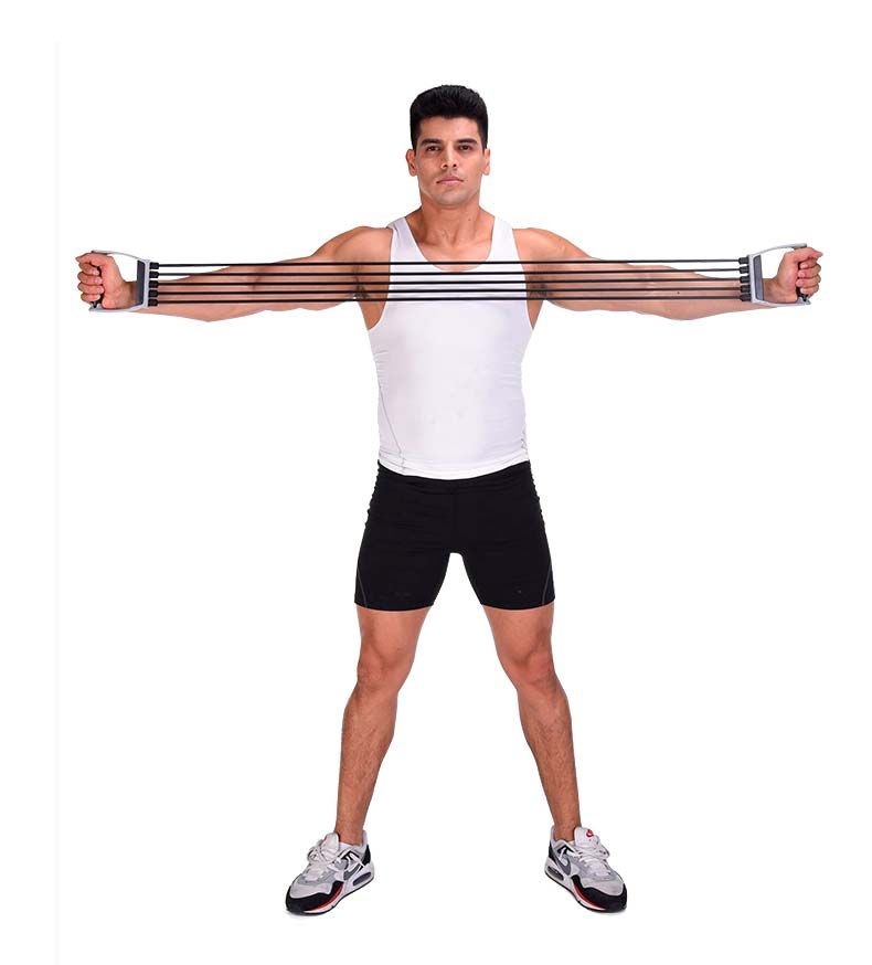 Эспандер грудной плечевой резиновый тренажер для плечей и спины Profi .