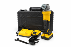 Аккумуляторная болгарка 24V с 2 аккумуляторами YELLOW &bull; Беспроводная угловая шлифмашина для резки, шлифовки и зачистки