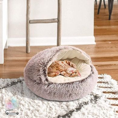 Лежанка для маленьких улюбленців з плюшевим покриттям Pet Sleeping Bag 5662 ∙ Затишна лежанка Pet Sleeping Bag 5662 для котів