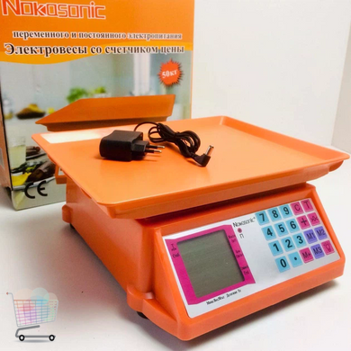 Электронные весы Nocasonik NK-4017 50 кг &bull; Торговые весы Nocasonik NK-4017 4 В с расчетом стоимости и двусторонним дисплеем