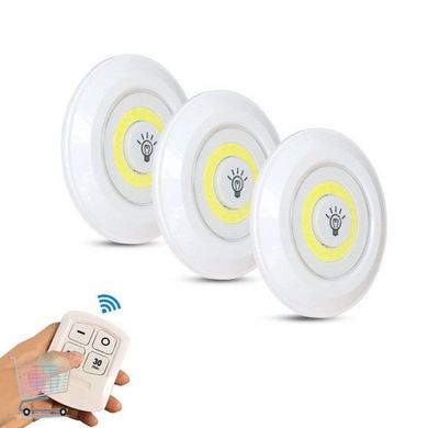 Набір LED Control set із 3 світлодіодних світильників - ламп на батерейках з пультом ДУ