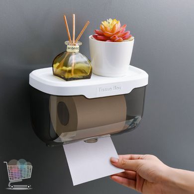 Настінний підвісний тримач – бокс для туалетного паперу Tissue Box з поличкою для ванної кімнати