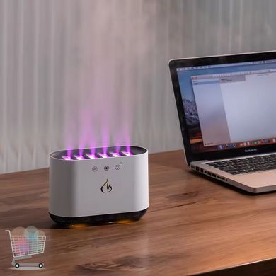 Портативний зволожувач повітря з підсвічуванням Color Flame RGB 115-257 · Настільний дифузор аромадифузор з імітацією диму