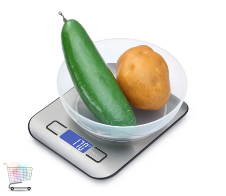 Электронные кухонные весы с LCD-дисплеем и металлической платформой Kitchen scale, 5000 г