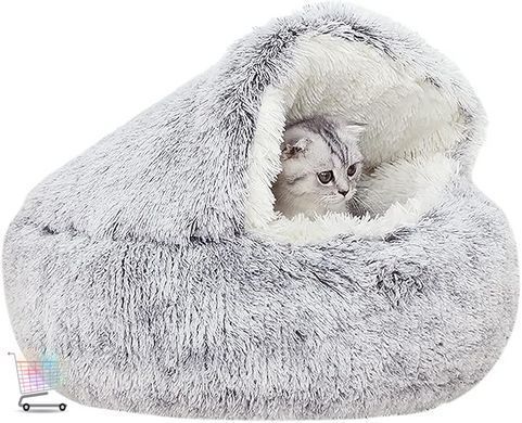 Лежанка для маленьких улюбленців з плюшевим покриттям Pet Sleeping Bag 5662 ∙ Затишна лежанка Pet Sleeping Bag 5662 для котів