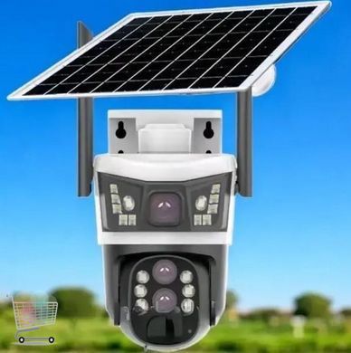 Вулична 4G-камера V39 &bull; Автономна IP-камера відеоспостереження IPC-V380-P10-4G 360&deg; із SIM-картою та сонячною панеллю