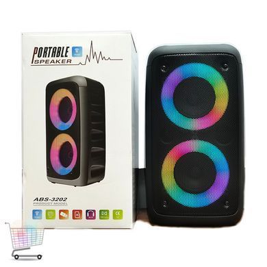 Портативна Bluetooth колонка ABS-3202 &bull; Бездротова акустична колонка для музики, дому, відпочинку та поїздок