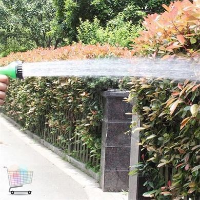 Гибкий садовый шланг Garden Hose 15 м с катушкой и распылителем 7-в-1 &bull; Универсальный поливочный шланг для дачи огорода сада и мытья авто