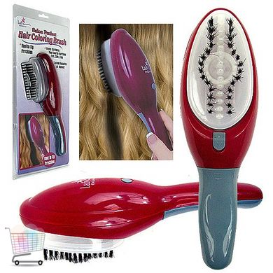 Расческа – стайлер для самостоятельного окрашивания волос Hair Coloring Brush ∙ Щётка с резервуаром для краски