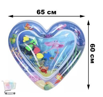 Ігровий дитячий водний килимок «Серце» ∙ Надувний аквакилимок для дитини