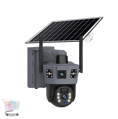 Камера видеонаблюдения TP18 4G черная &bull; Автономная поворотная IP-камера 360&deg; Solar PTZ 6 Мп с SIM-картой, ночным режимом и V380 Pro