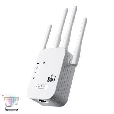 Ретранслятор Wi-Fi сигнала 2.4G с усиленным покрытием и 6 антеннами ∙ Усилитель Wi-Fi сети 300 Мбит/с для дома и офиса