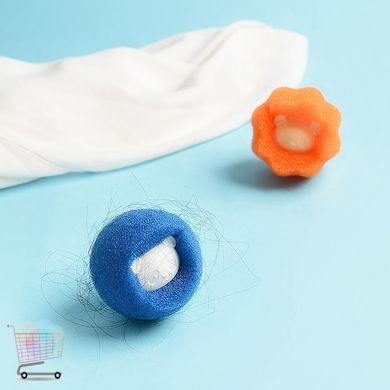 Набор губок для стирки, 5 шт. в комплекте · Мячики - спонжи для сбора шерсти и волос при стирке в стиральной машине