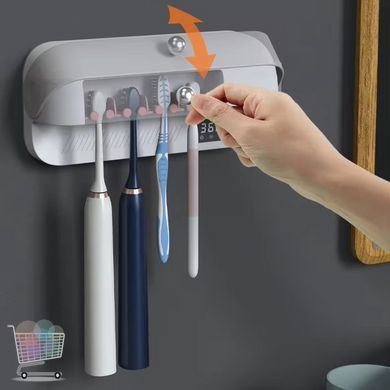 УФ стерилизатор - держатель зубных щёток Toothbrush disinfection rack с ультрафиолетом