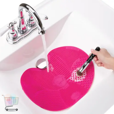 Килимок для чищення та миття косметичних пензликів Brush Spa Силіконовий килимок для ефективного очищення пензликів для макіяжу